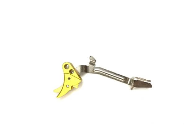 Gold Adjustable Trigger Shoe with Safety for Glocks