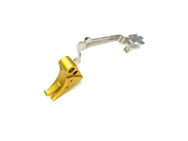 Gold Adjustable Trigger Shoe with Safety for Glocks