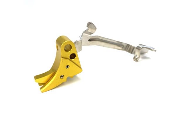 Gold Adjustable Trigger Shoe with Safety for Glocks