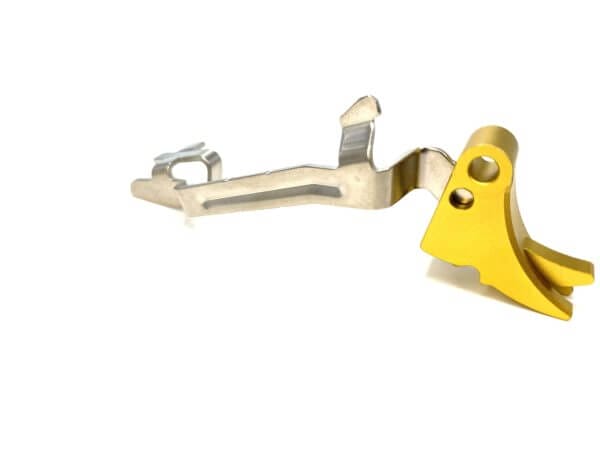 Gold Adjustable Trigger Shoe with Safety for Glocks