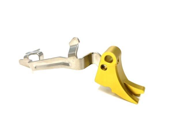 Gold Adjustable Trigger Shoe with Safety for Glocks