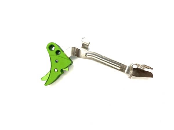 Green Adjustable Trigger Shoe with Safety for Glocks