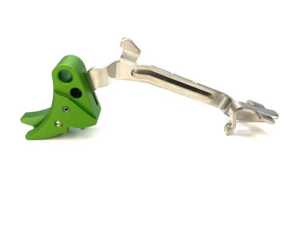 Green Adjustable Trigger Shoe with Safety for Glocks