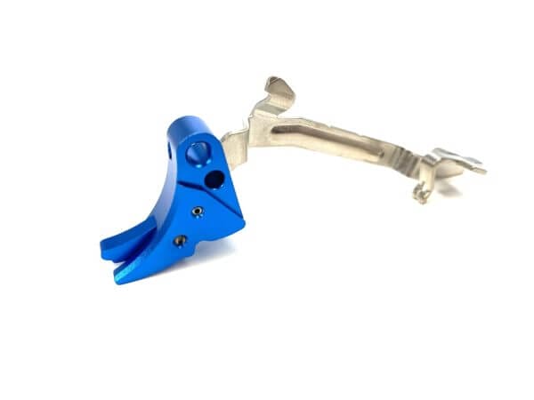 Blue Adjustable Trigger Shoe with Safety for Glocks