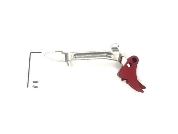 Red Adjustable Trigger Shoe with Safety for Glocks