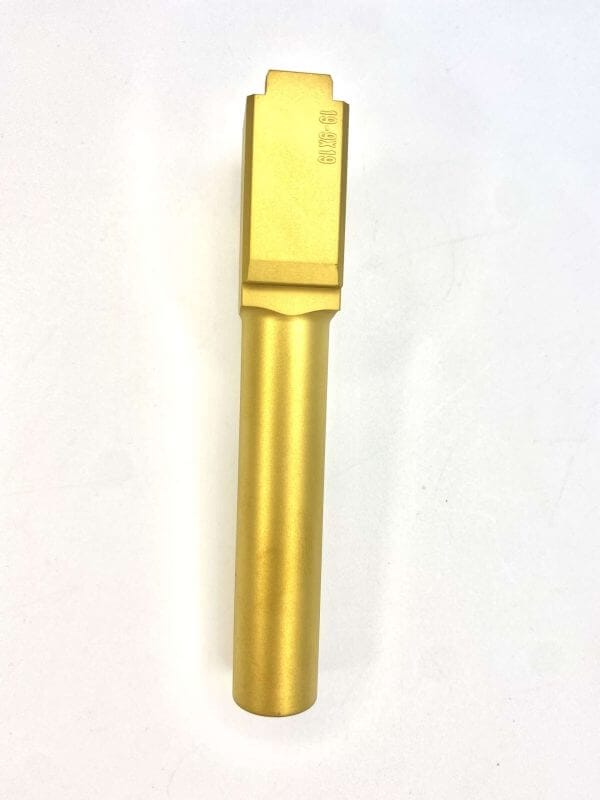 Matte Gold Barrel for Glock 19 G19 9mm Titanium Nitride (TIN) Gen 1-5 Flush Cut Crowned