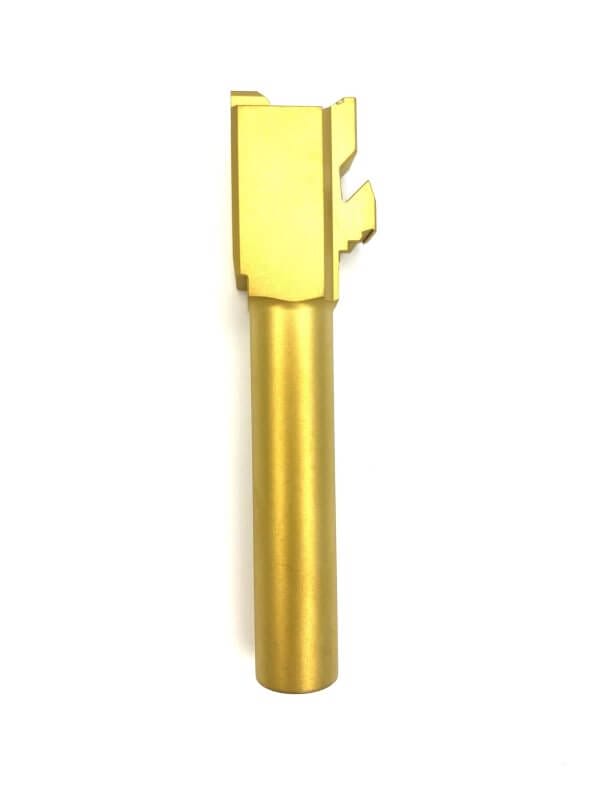 Matte Gold Barrel for Glock 19 G19 9mm Titanium Nitride (TIN) Gen 1-5 Flush Cut Crowned