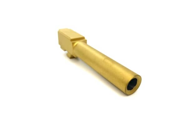 Matte Gold Barrel for Glock 19 G19 9mm Titanium Nitride (TIN) Gen 1-5 Flush Cut Crowned