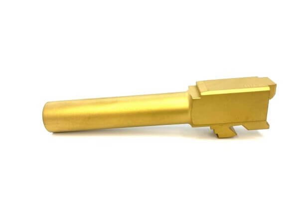 Matte Gold Barrel for Glock 19 G19 9mm Titanium Nitride (TIN) Gen 1-5 Flush Cut Crowned