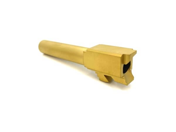 Matte Gold Barrel for Glock 19 G19 9mm Titanium Nitride (TIN) Gen 1-5 Flush Cut Crowned