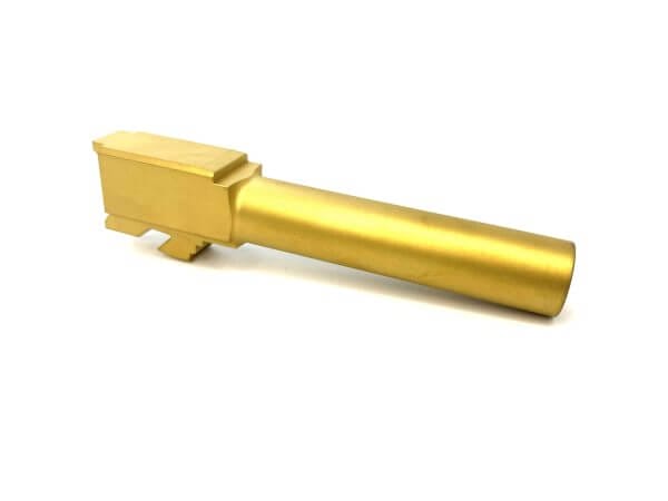 Matte Gold Barrel for Glock 19 G19 9mm Titanium Nitride (TIN) Gen 1-5 Flush Cut Crowned