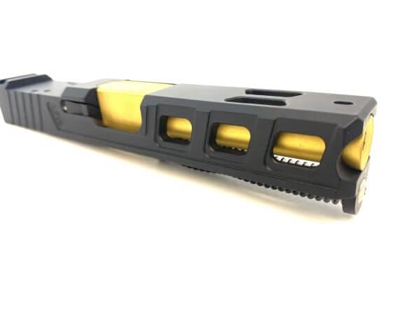 G-19 Complete RMR Elite Cut Slide for Glock 19 Gen 1-3 Fits PF940C (GOLD TIN) Barrel