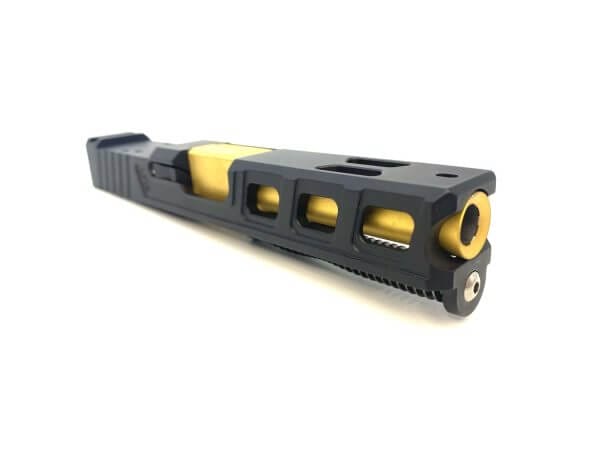 G-19 Complete RMR Elite Cut Slide for Glock 19 Gen 1-3 Fits PF940C (GOLD TIN) Barrel