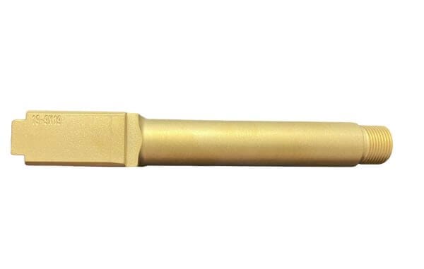 Gold Threaded Barrel for Glock 19 G19 9mm Titanium Nitride (TIN) Gen 1-5