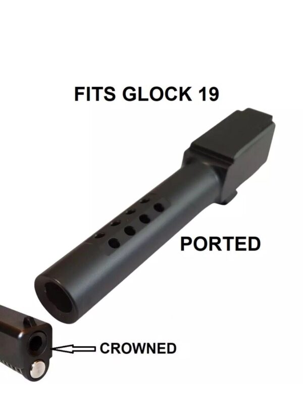 Nitride Barrel for Glock 19 Ported