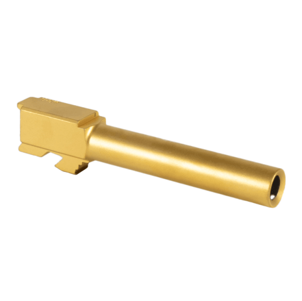 TIN Flush Cut Crowned Barrel For Glock 17 Gold