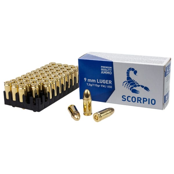 9MM 115 Grain Full Metal Jacket 50 Round Box