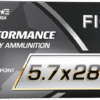 5.7x28mm Fiocchi Hyperformance 40gr Tipped Hollow Point Ammo – 50 Round Box