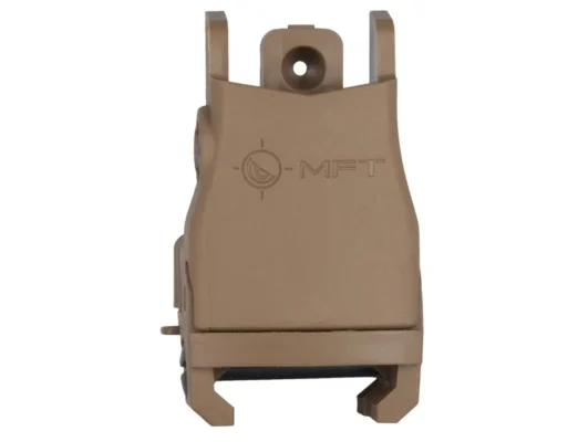 AR15 Tactical Accuracy: MFT Flip-Up Front & Rear Sight Set in Scorched Dark Earth