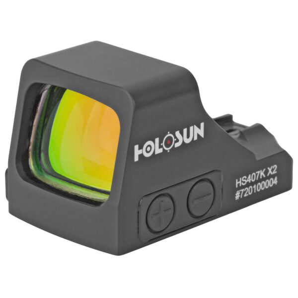 Holosun 407K-X2 Red Dot Sight – 6 MOA, Side Battery, Black Compact Optic