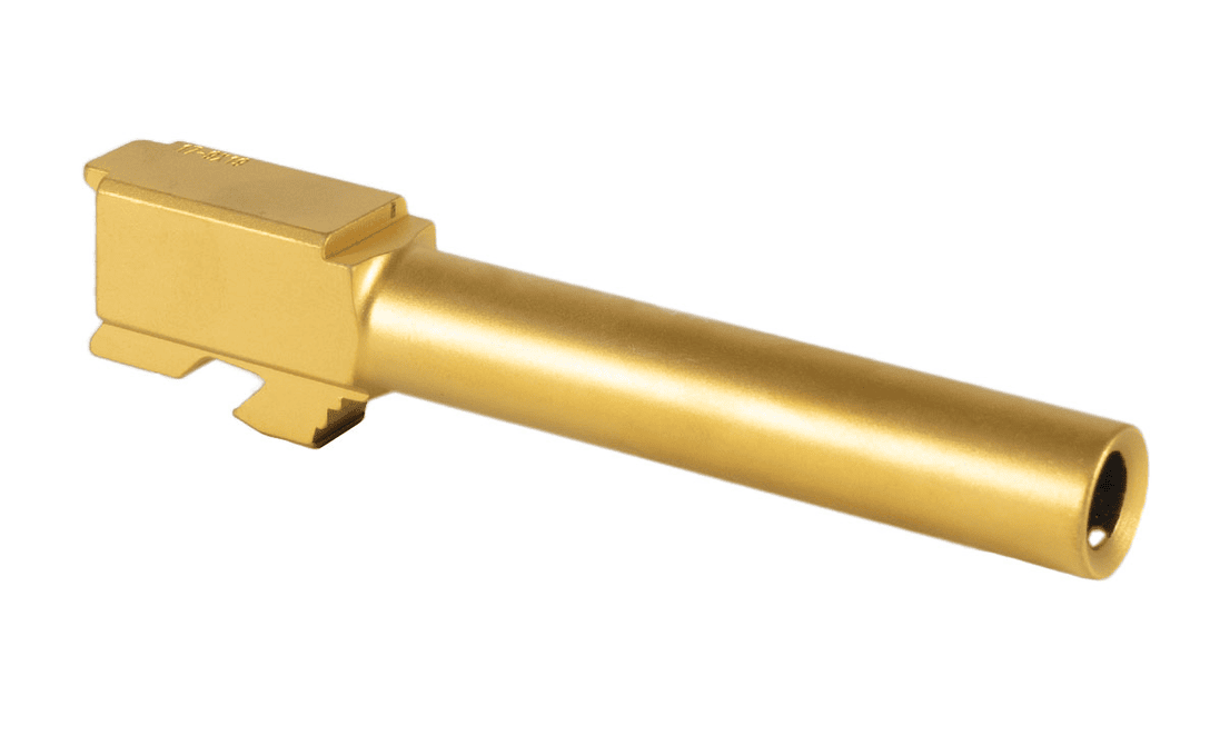 TIN Flush Cut Crowned Barrel For Glock 17 Gold