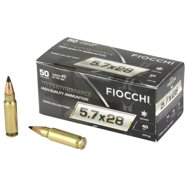 Fiocchi 5.7x28mm 40gr Tipped Hollow Point Hyperformance 50rd 1750 FPS
